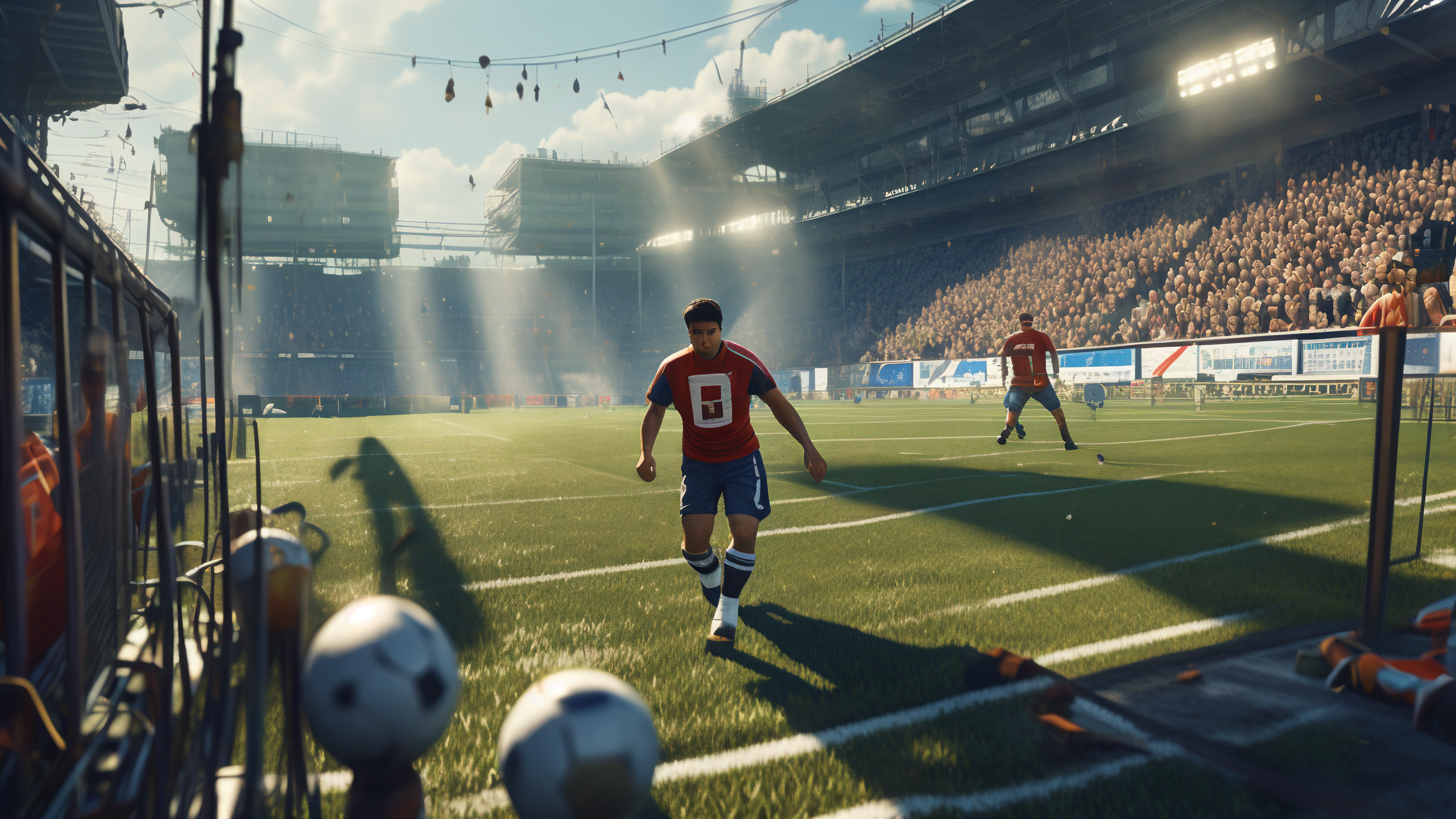 热血沸腾的比赛,足球运动员全力以赴 热血沸腾的比赛,足球运动员全力以赴