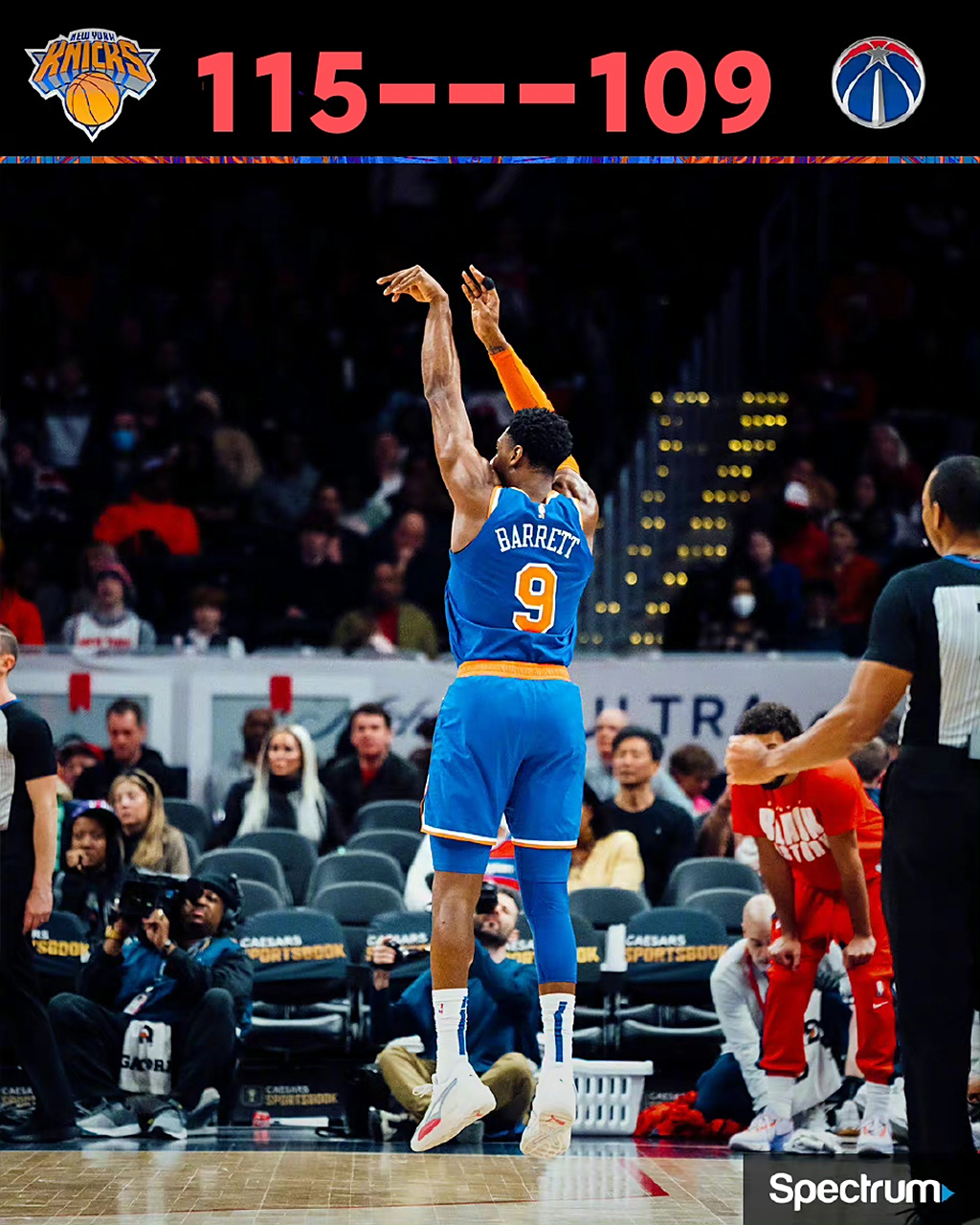 尼克斯逆转勇士，兰德尔独揽31分